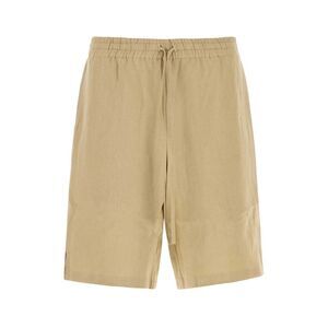 Le Kasha Men Beige Linen Bermuda Shorts